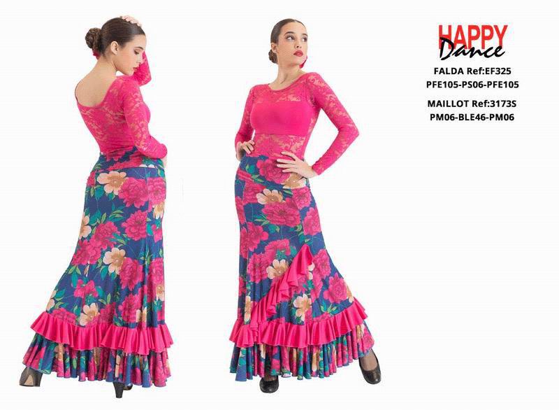 Tenue flamenca pour femmes par Happy Dance. Ref. EF325PFE105PS06PFE105-3173SPME06BLE46PM06